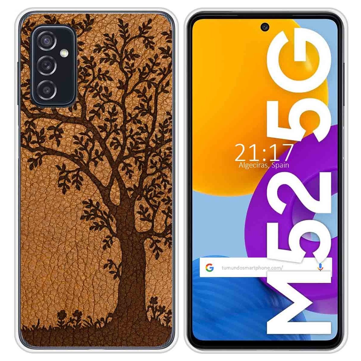 Funda Silicona para Samsung Galaxy M52 5G diseño Cuero 03 Dibujos