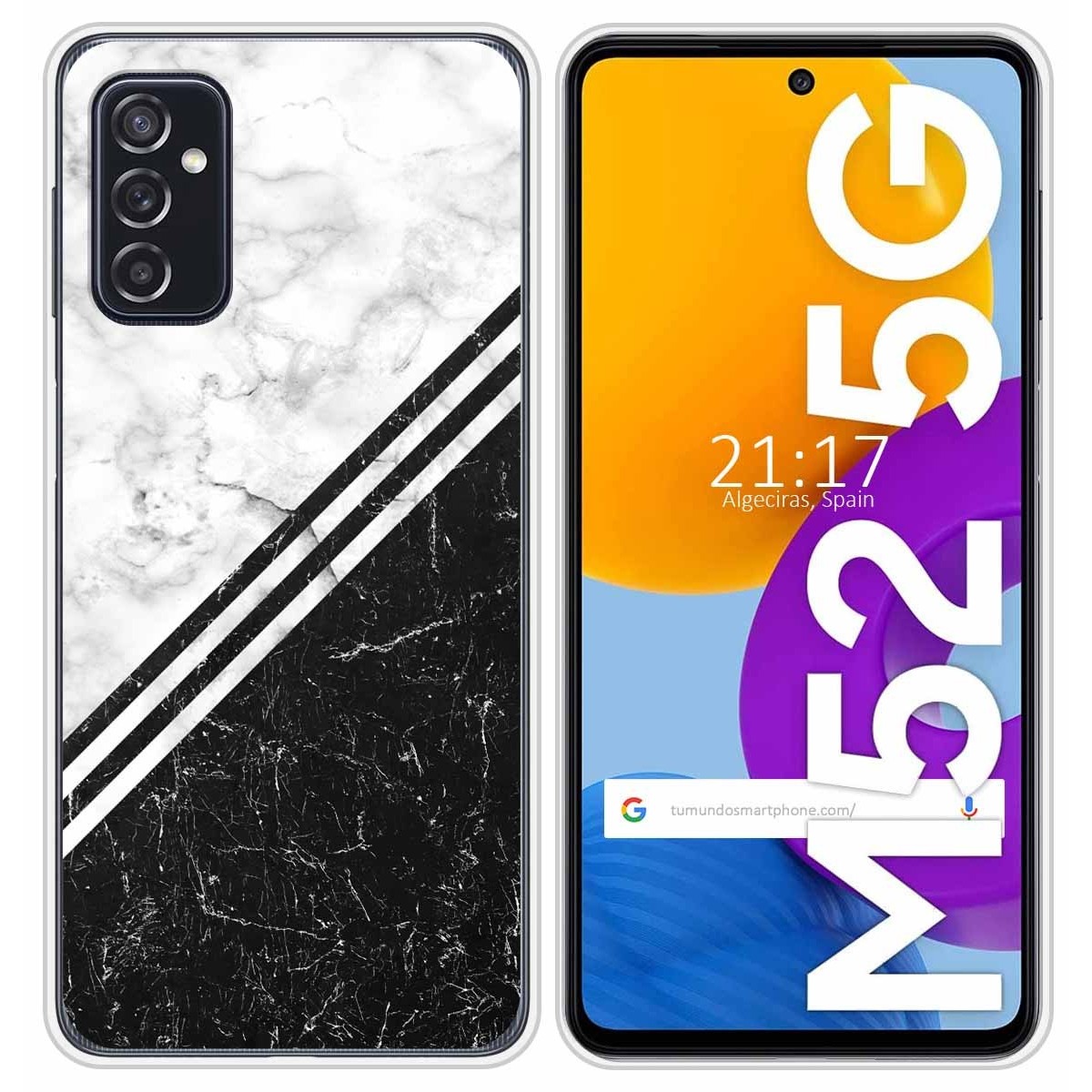 Funda Silicona para Samsung Galaxy M52 5G diseño Mármol 01 Dibujos