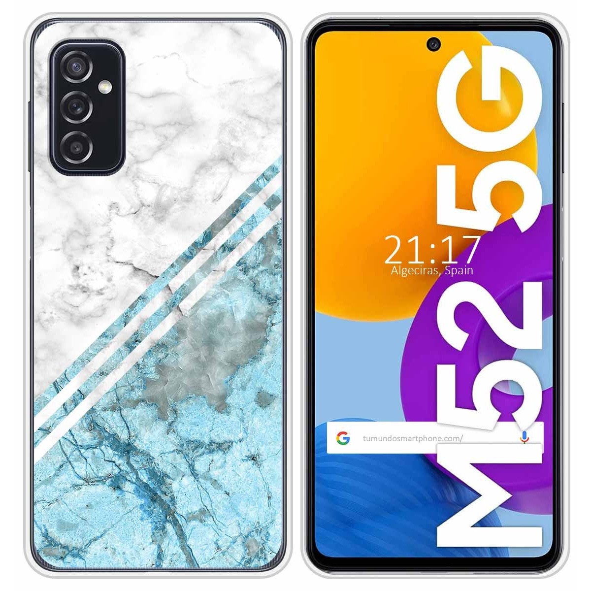 Funda Silicona para Samsung Galaxy M52 5G diseño Mármol 02 Dibujos