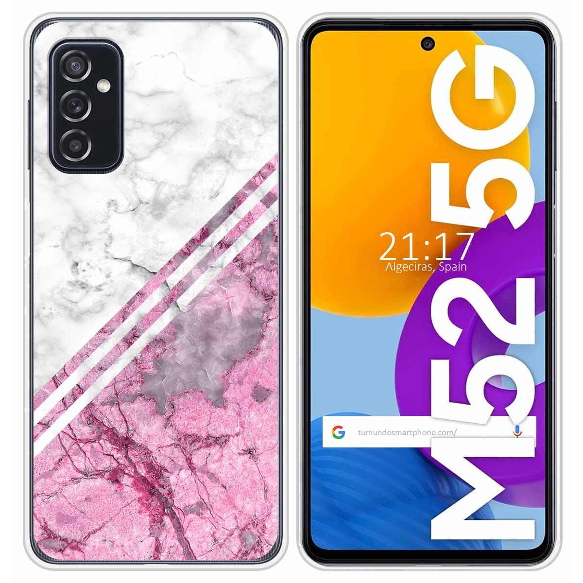 Funda Silicona para Samsung Galaxy M52 5G diseño Mármol 03 Dibujos
