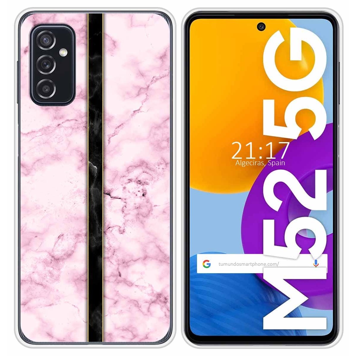Funda Silicona para Samsung Galaxy M52 5G diseño Mármol 04 Dibujos