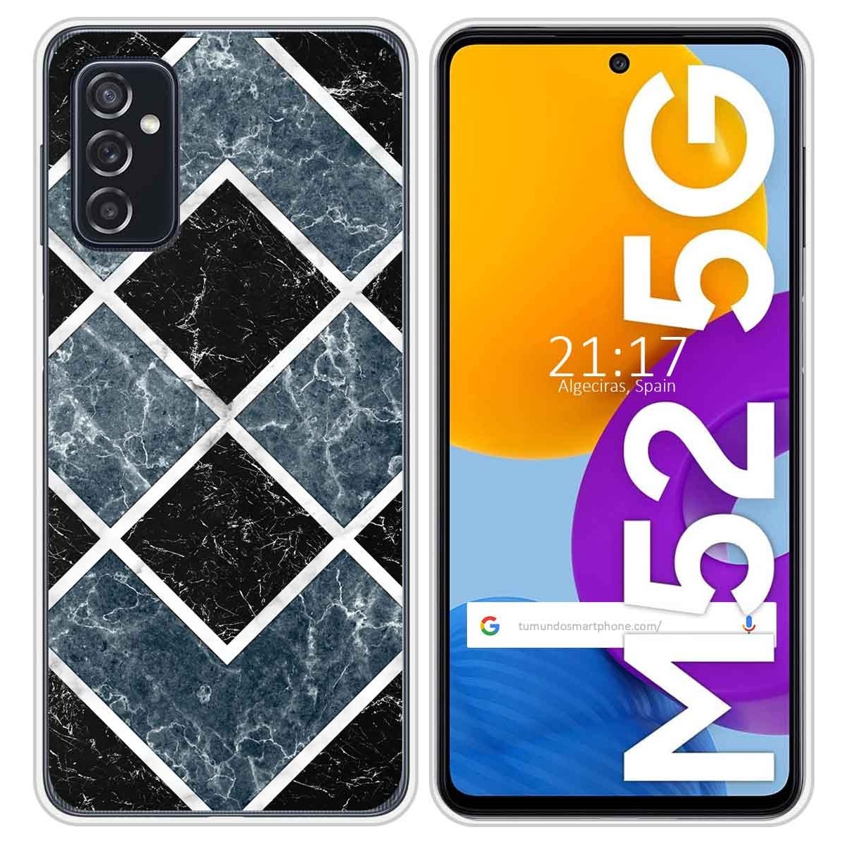 Funda Silicona para Samsung Galaxy M52 5G diseño Mármol 06 Dibujos