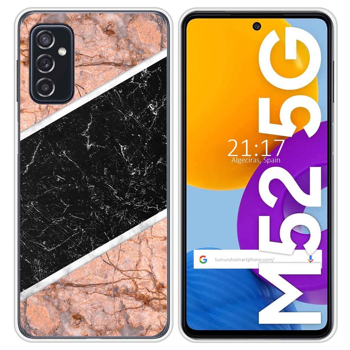 Funda Silicona para Samsung Galaxy M52 5G diseño Mármol 07 Dibujos
