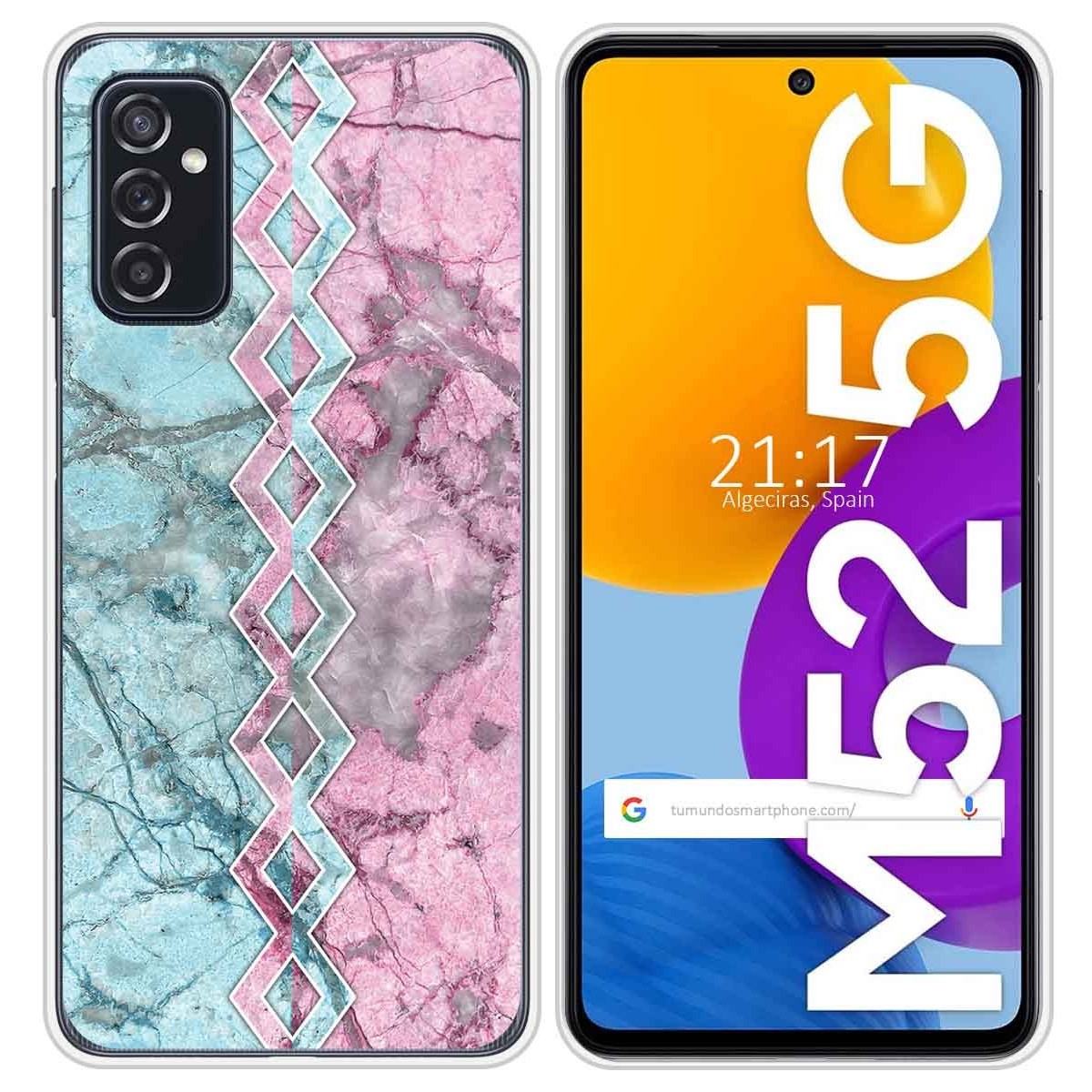 Funda Silicona para Samsung Galaxy M52 5G diseño Mármol 08 Dibujos
