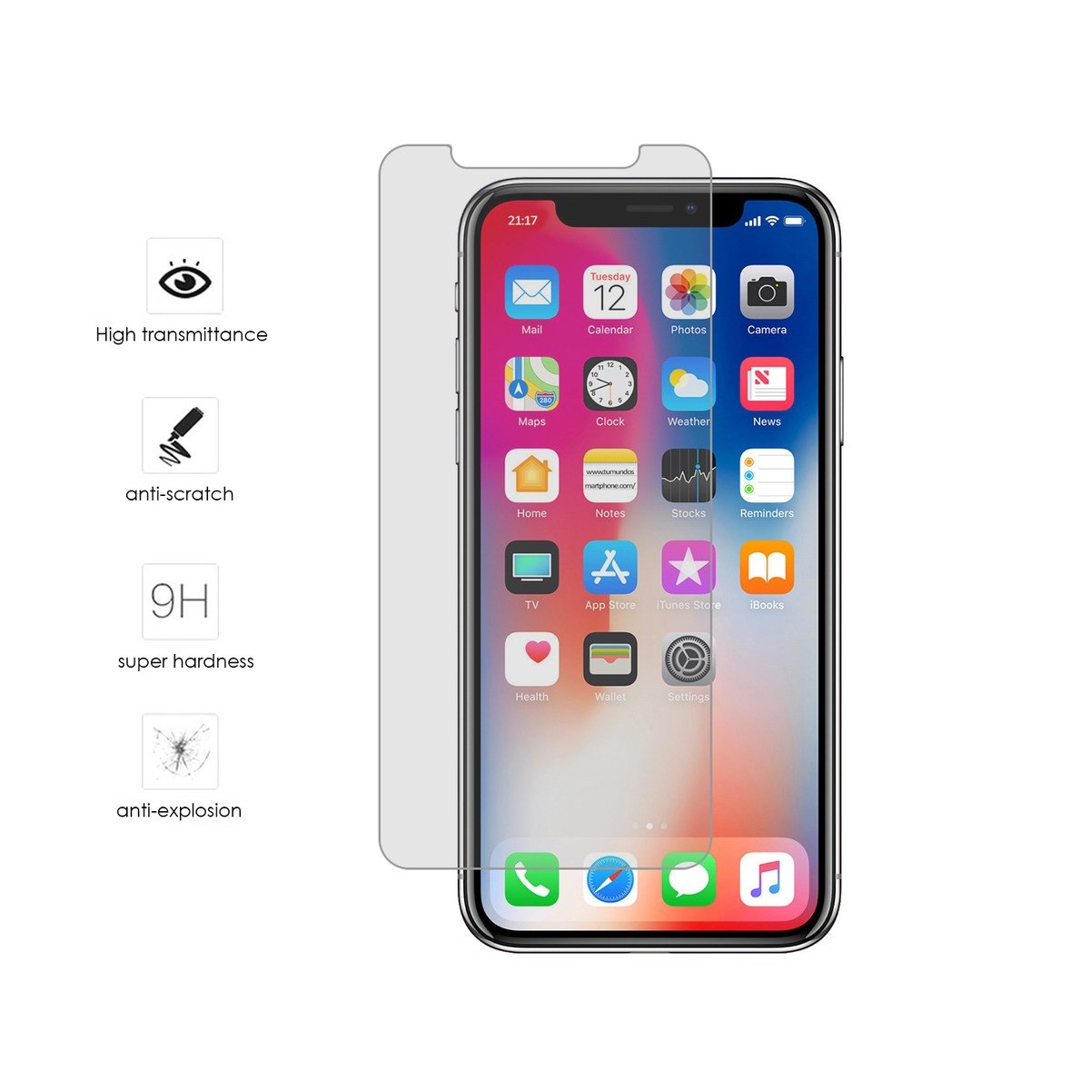 Protector Cristal Templado para Iphone X / Xs