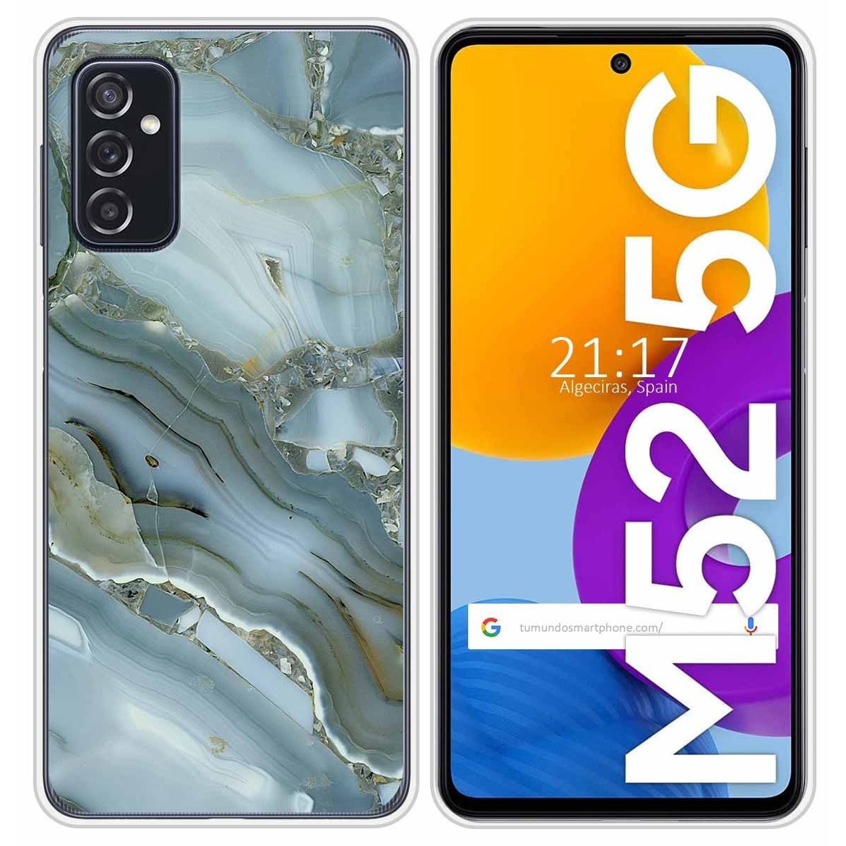 Funda Silicona para Samsung Galaxy M52 5G diseño Mármol 09 Dibujos