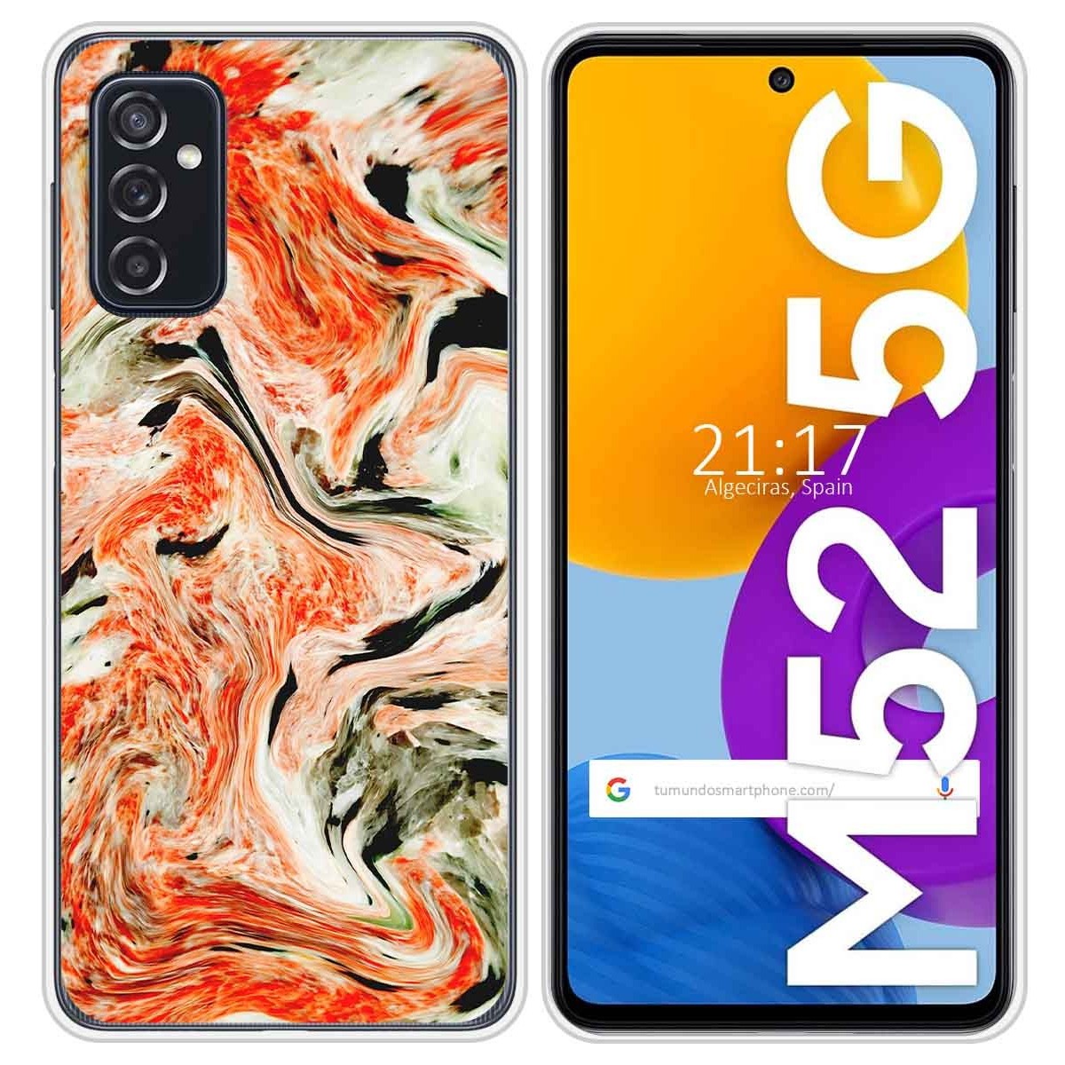 Funda Silicona para Samsung Galaxy M52 5G diseño Mármol 12 Dibujos
