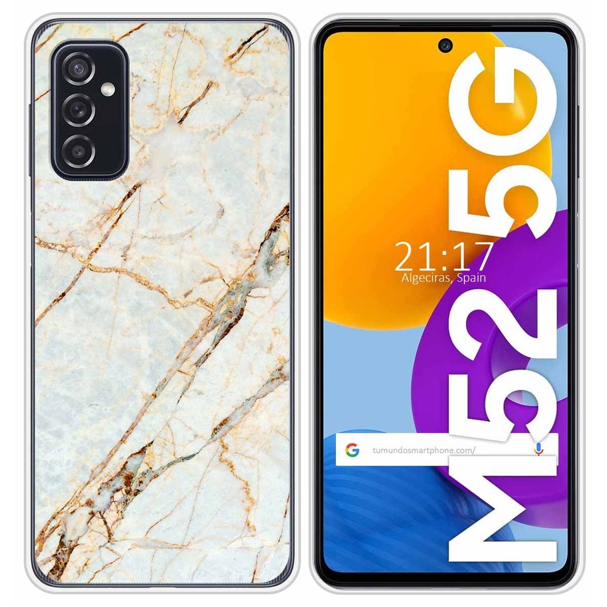 Funda Silicona para Samsung Galaxy M52 5G diseño Mármol 13 Dibujos