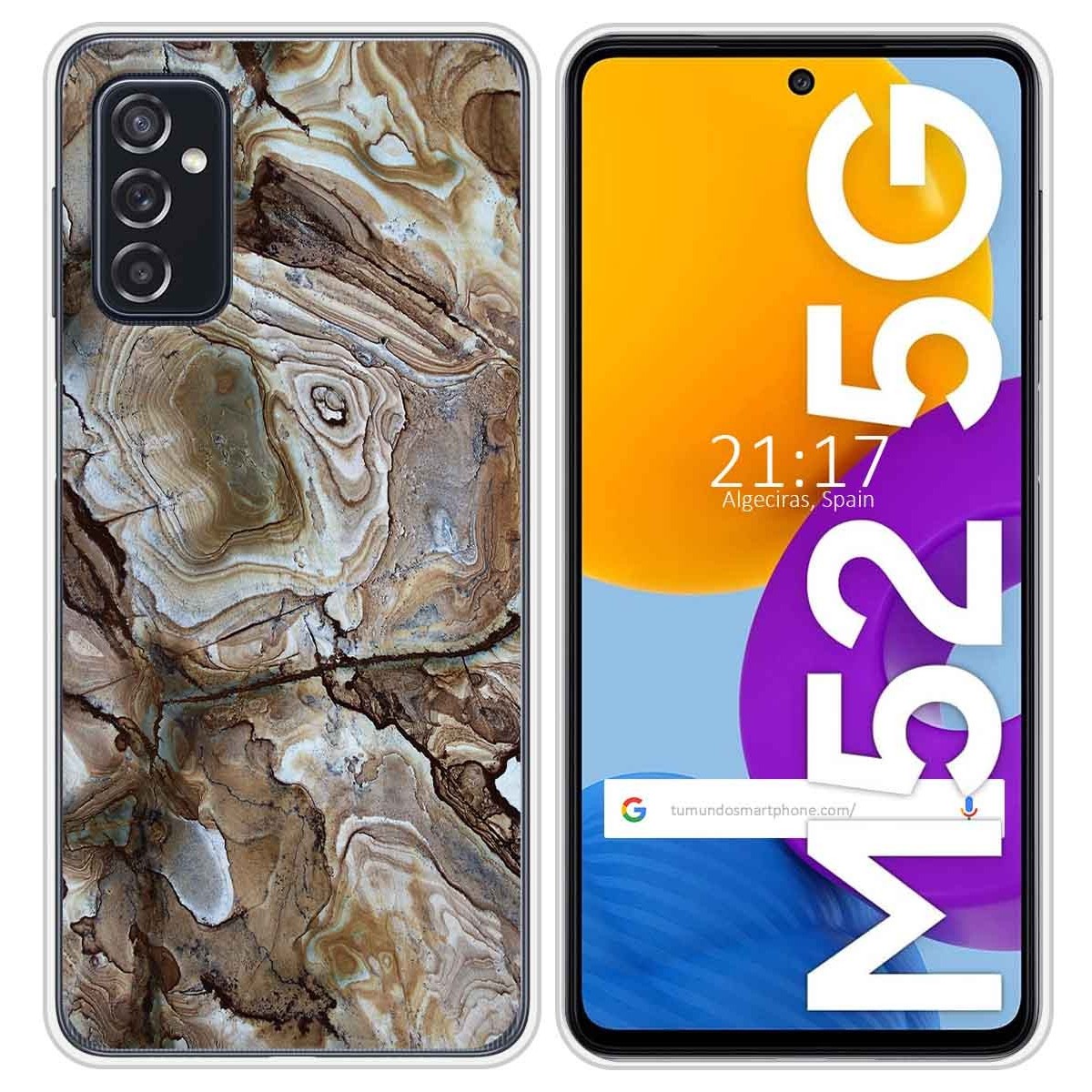 Funda Silicona para Samsung Galaxy M52 5G diseño Mármol 14 Dibujos