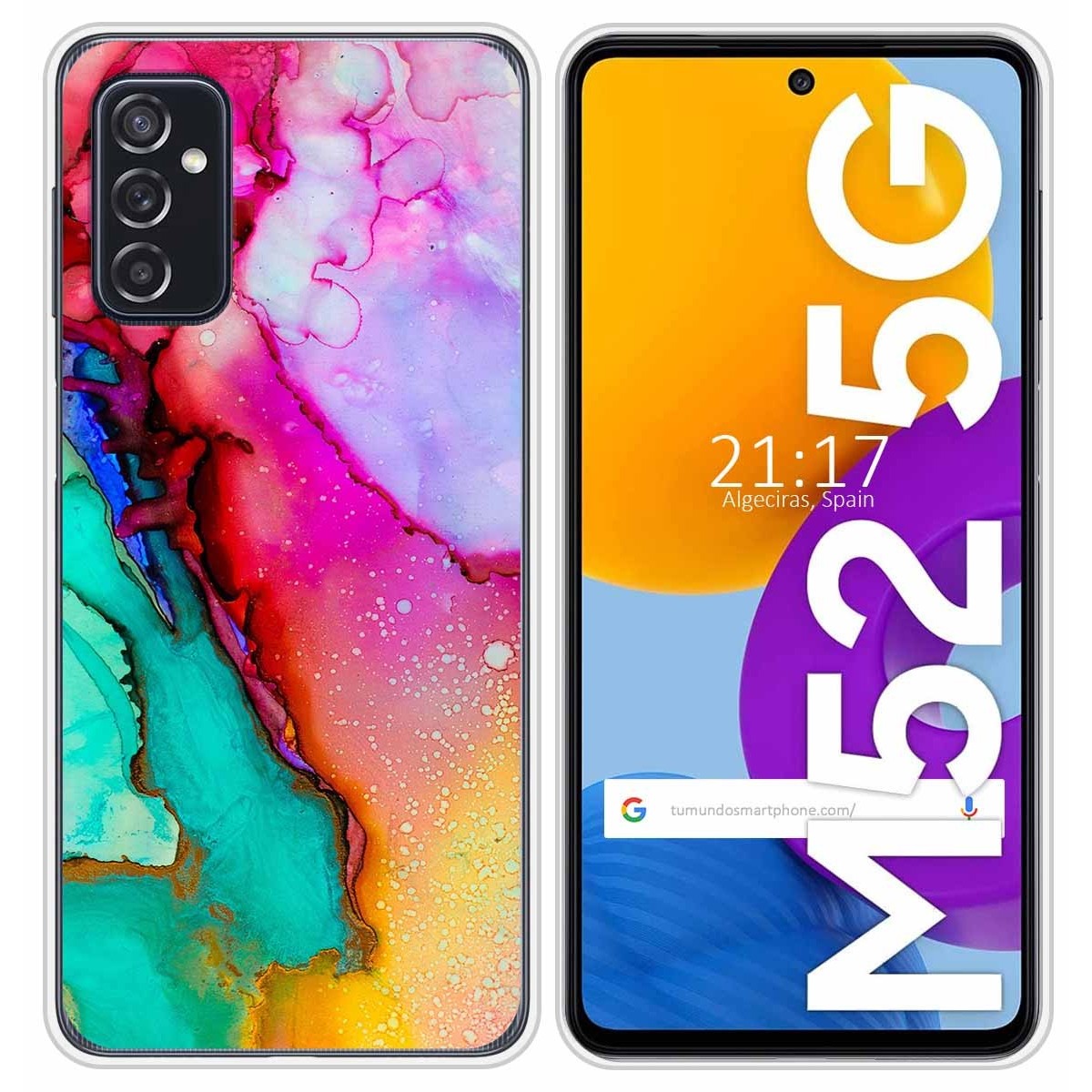 Funda Silicona para Samsung Galaxy M52 5G diseño Mármol 15 Dibujos