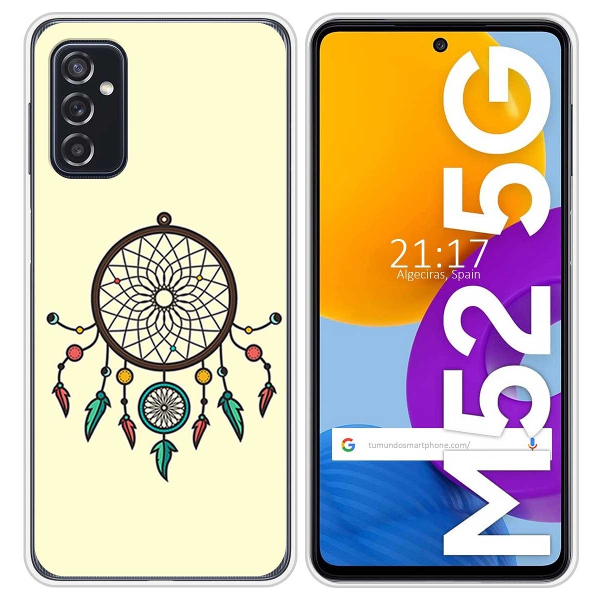 Funda Silicona para Samsung Galaxy M52 5G diseño Atrapasueños Dibujos