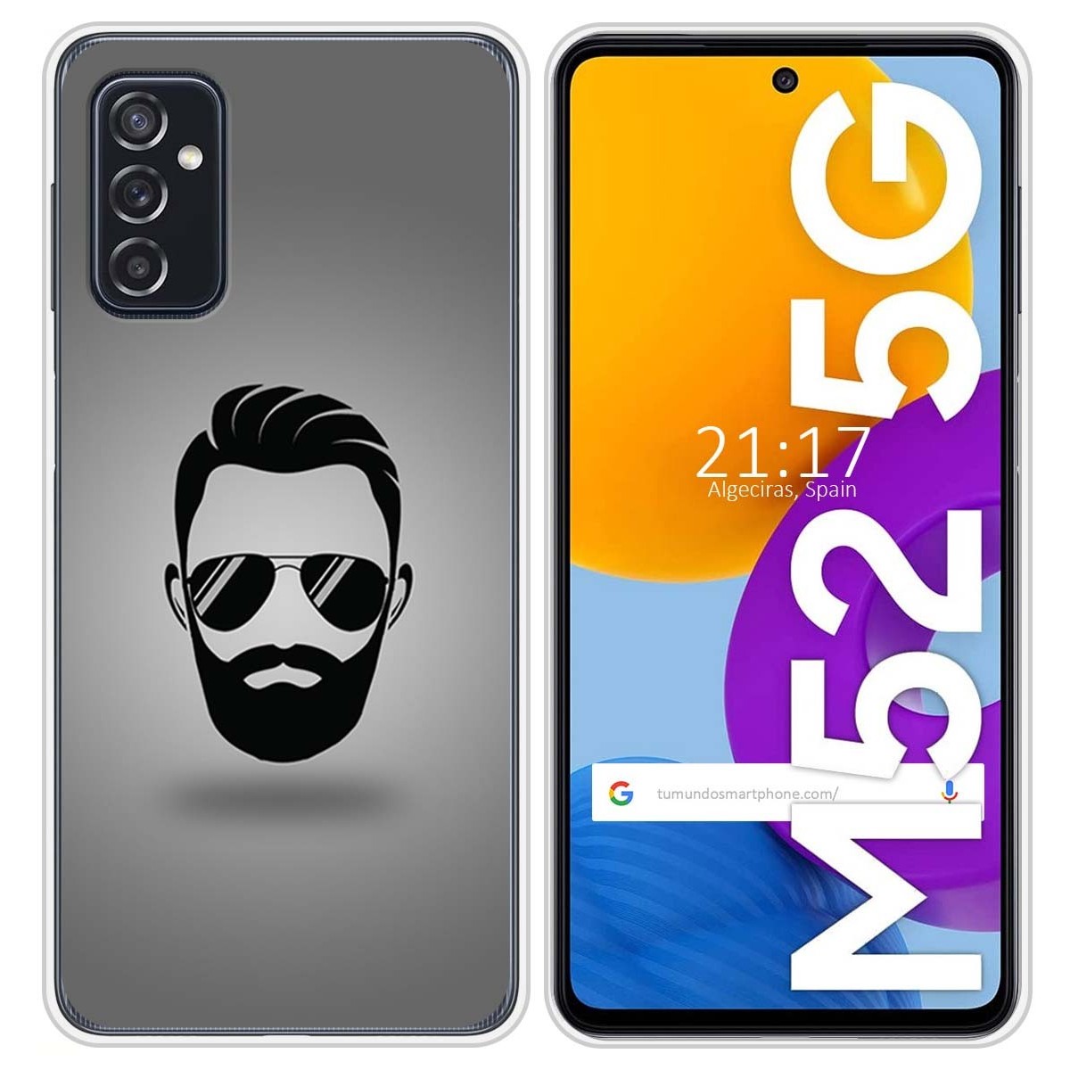 Funda Silicona para Samsung Galaxy M52 5G diseño Barba Dibujos