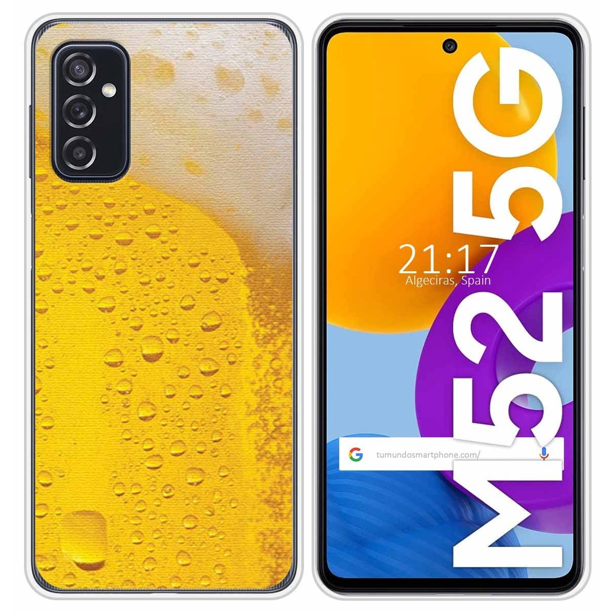 Funda Silicona para Samsung Galaxy M52 5G diseño Cerveza Dibujos