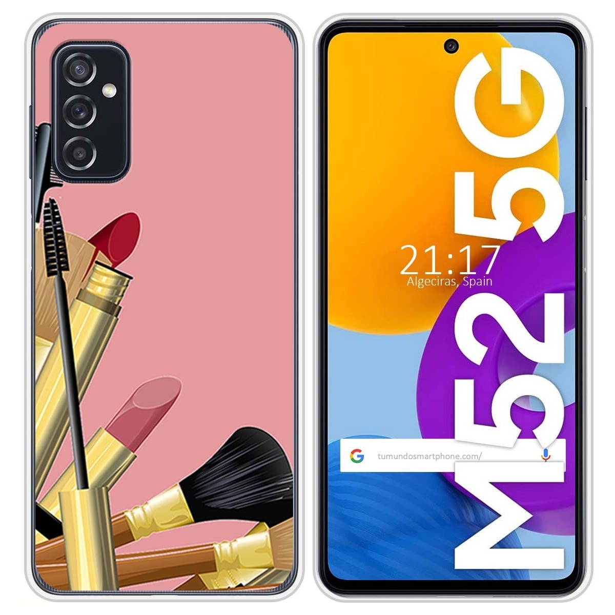 Funda Silicona para Samsung Galaxy M52 5G diseño Brochas Dibujos