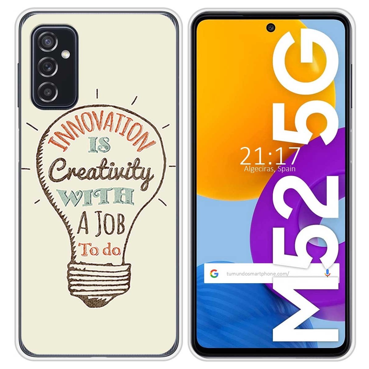 Funda Silicona para Samsung Galaxy M52 5G diseño Creativity Dibujos