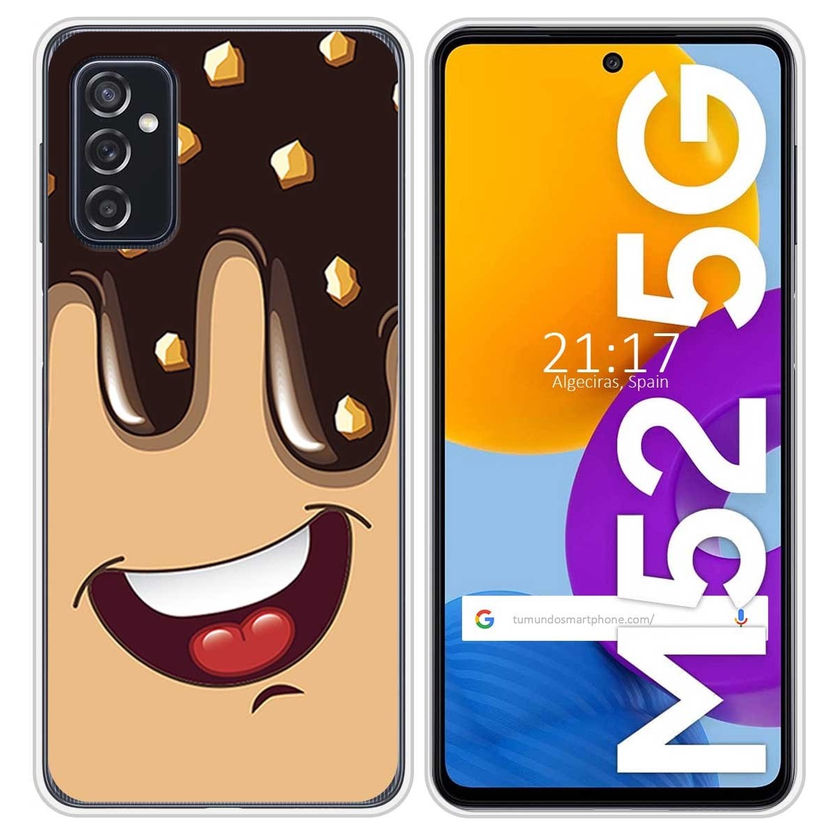 Funda Silicona para Samsung Galaxy M52 5G diseño Helado Chocolate Dibujos