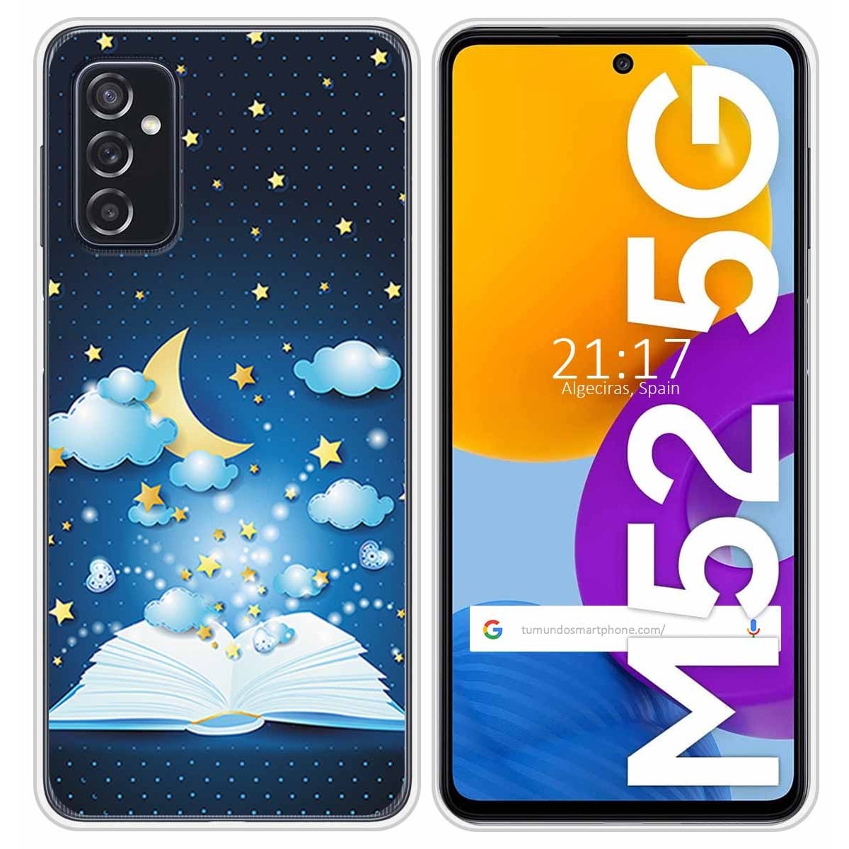 Funda Silicona para Samsung Galaxy M52 5G diseño Libro Cuentos Dibujos