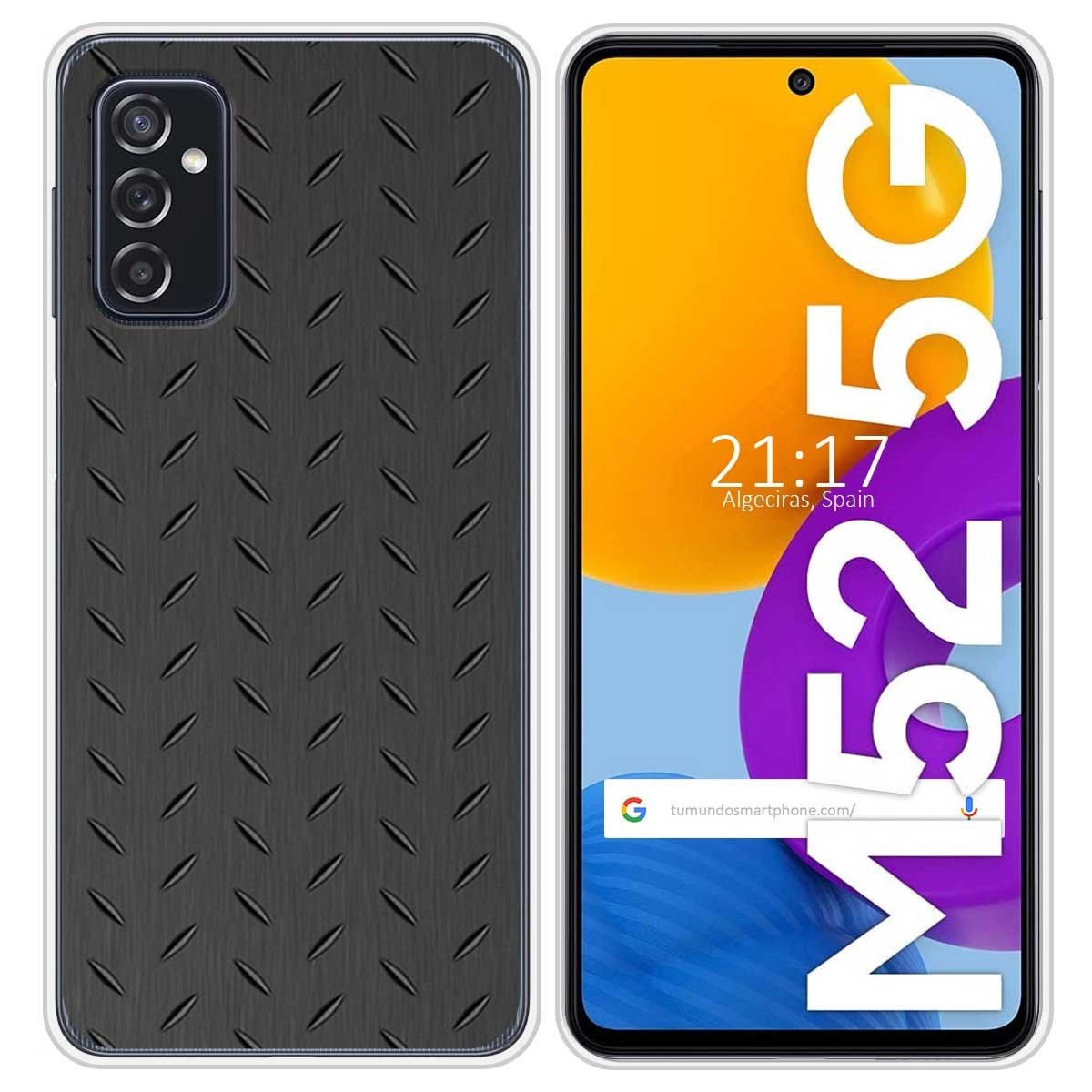 Funda Silicona para Samsung Galaxy M52 5G diseño Metal Dibujos