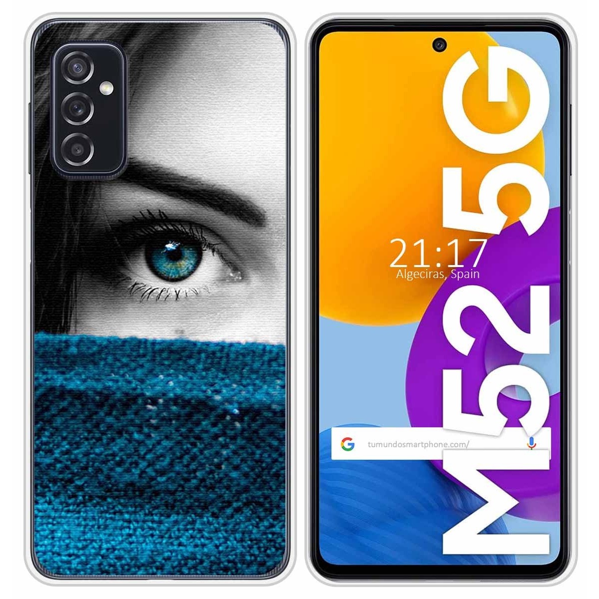 Funda Silicona para Samsung Galaxy M52 5G diseño Ojo Dibujos