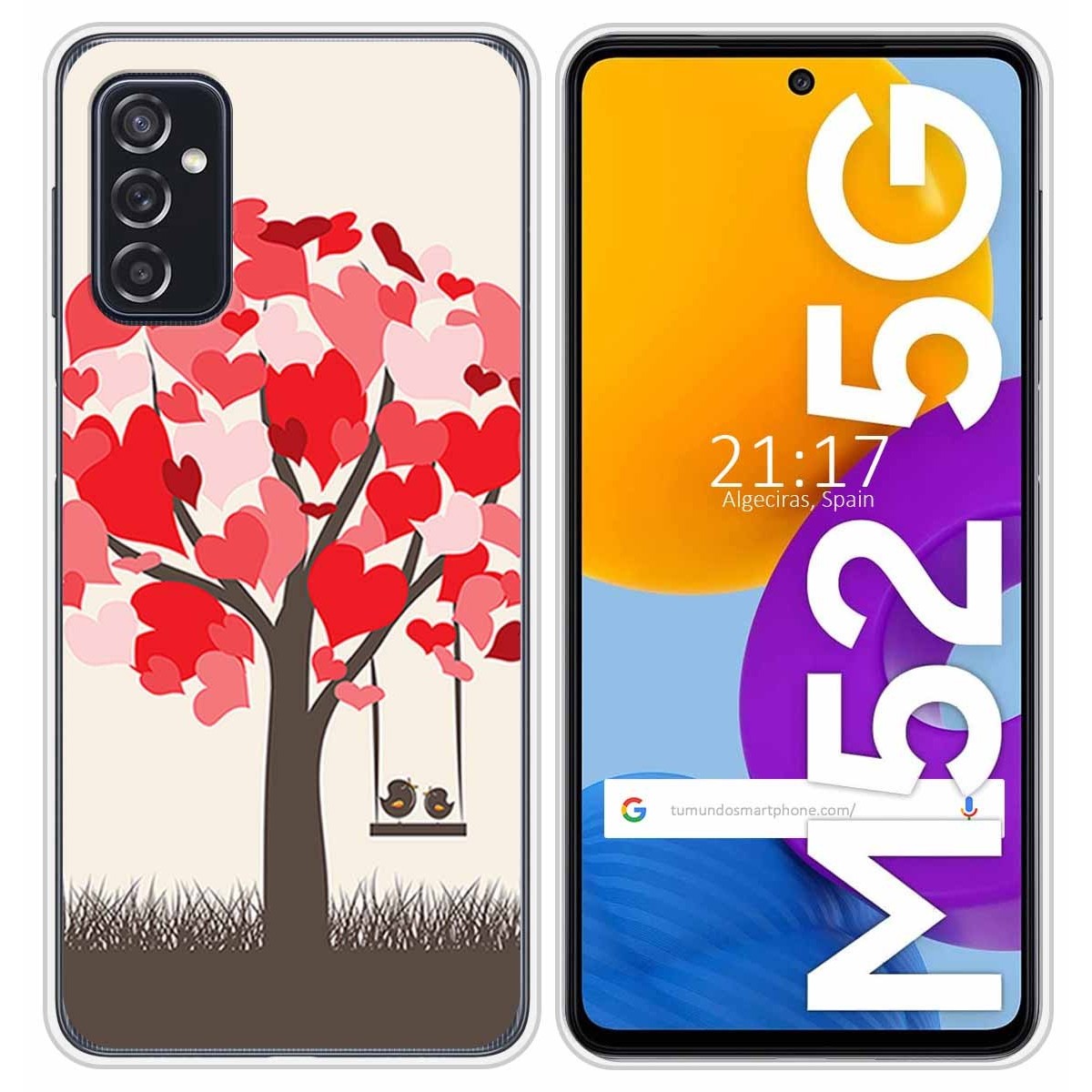 Funda Silicona para Samsung Galaxy M52 5G diseño Pajaritos Dibujos