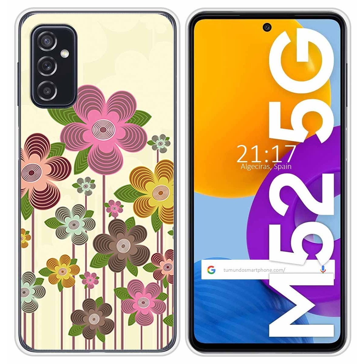 Funda Silicona para Samsung Galaxy M52 5G diseño Primavera En Flor Dibujos