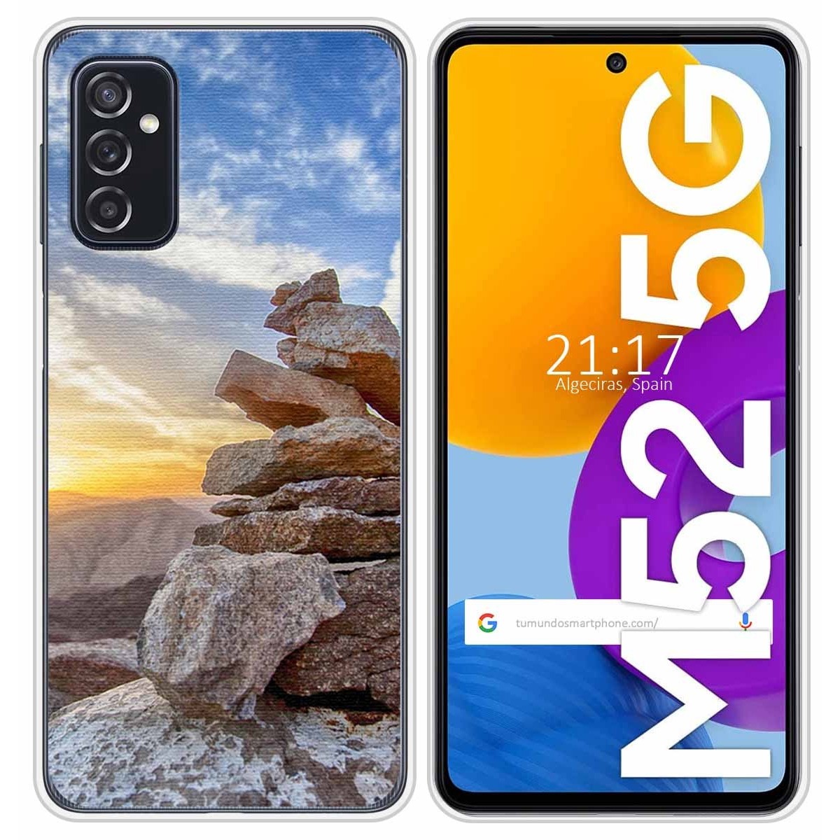 Funda Silicona para Samsung Galaxy M52 5G diseño Sunset Dibujos