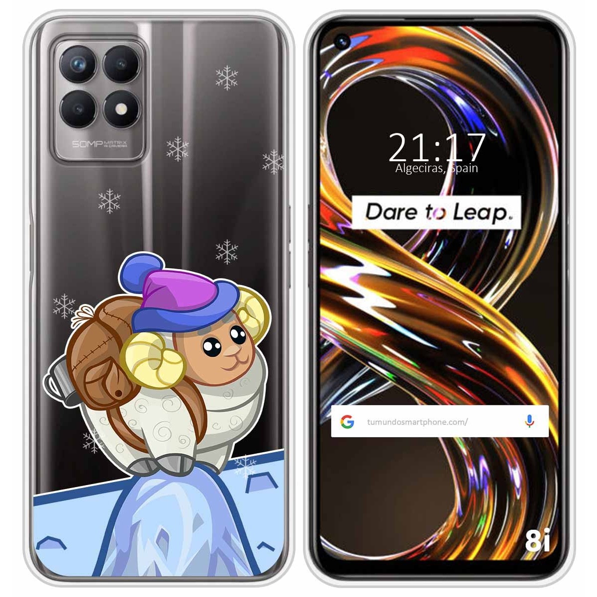 Funda Silicona Transparente para Realme 8i diseño Cabra Dibujos