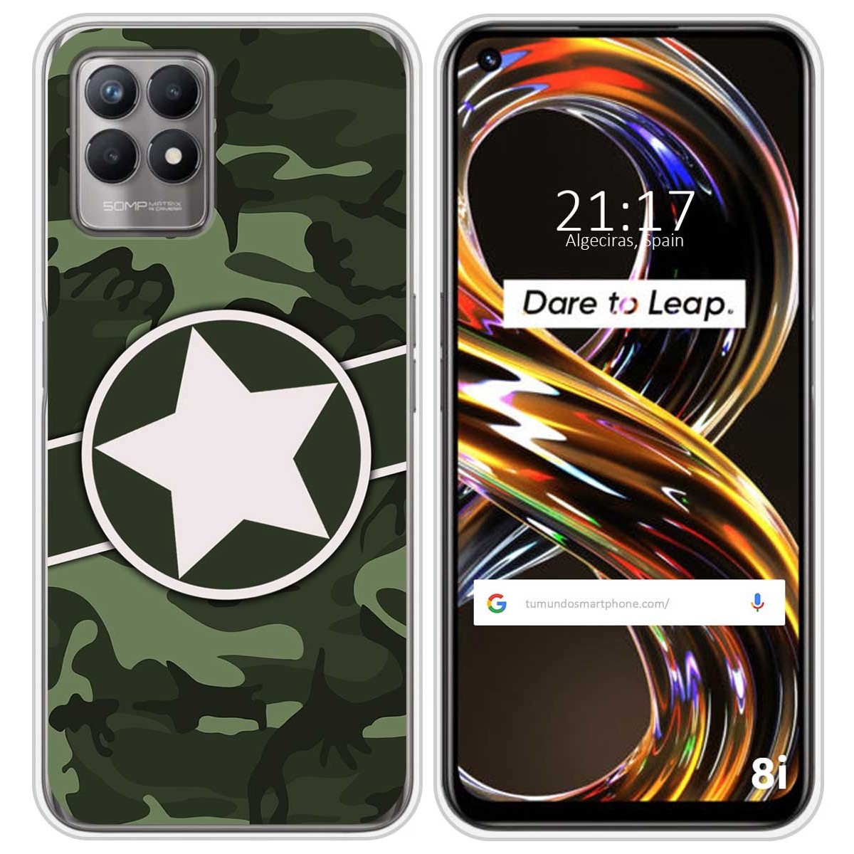 Funda Silicona para Realme 8i diseño Camuflaje 01 Dibujos