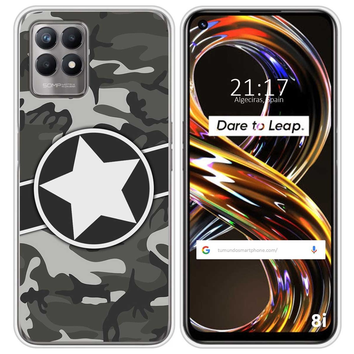 Funda Silicona para Realme 8i diseño Camuflaje 02 Dibujos