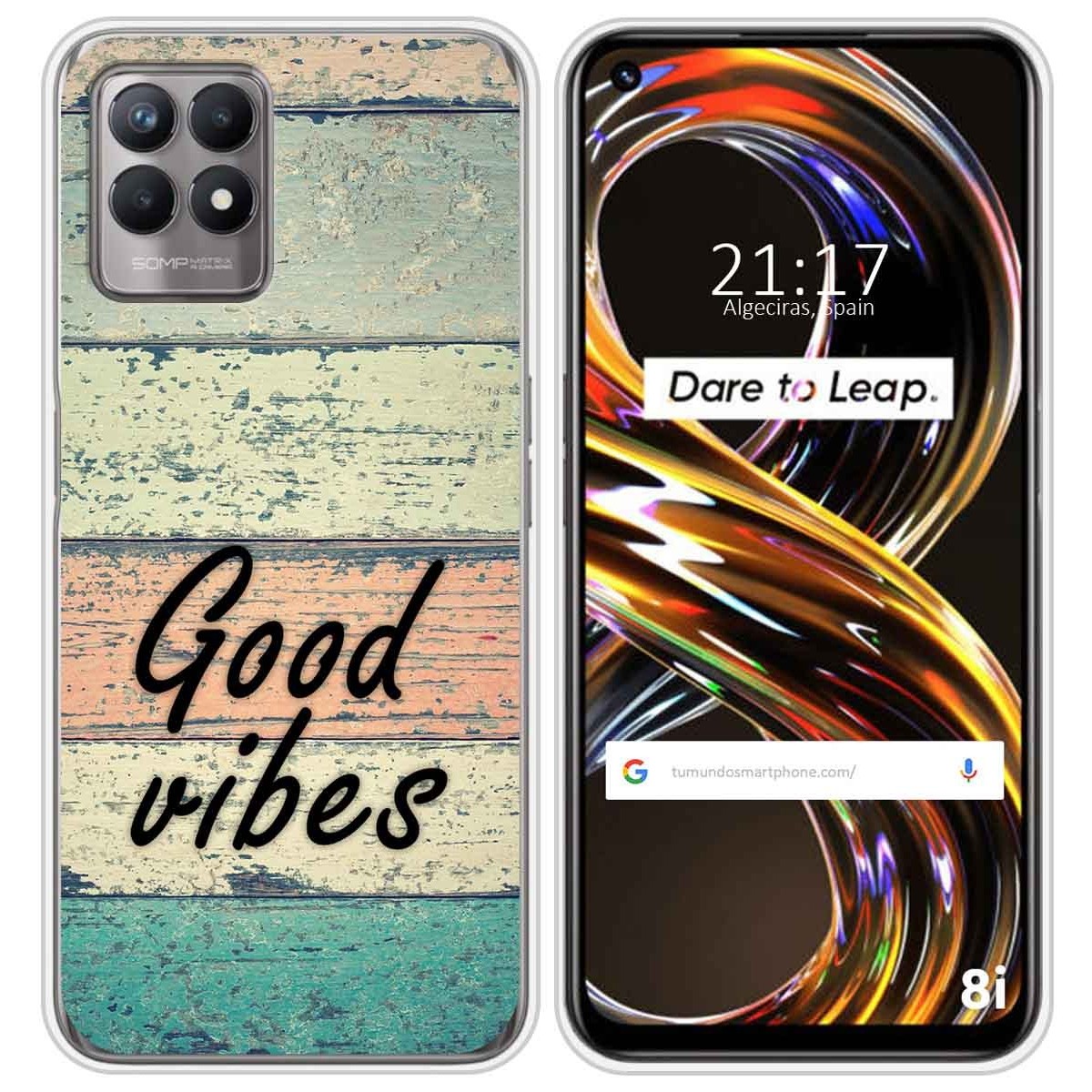 Funda Silicona para Realme 8i diseño Madera 01 Dibujos