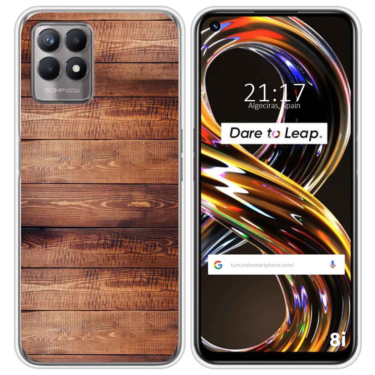 Funda Silicona para Realme 8i diseño Madera 02 Dibujos