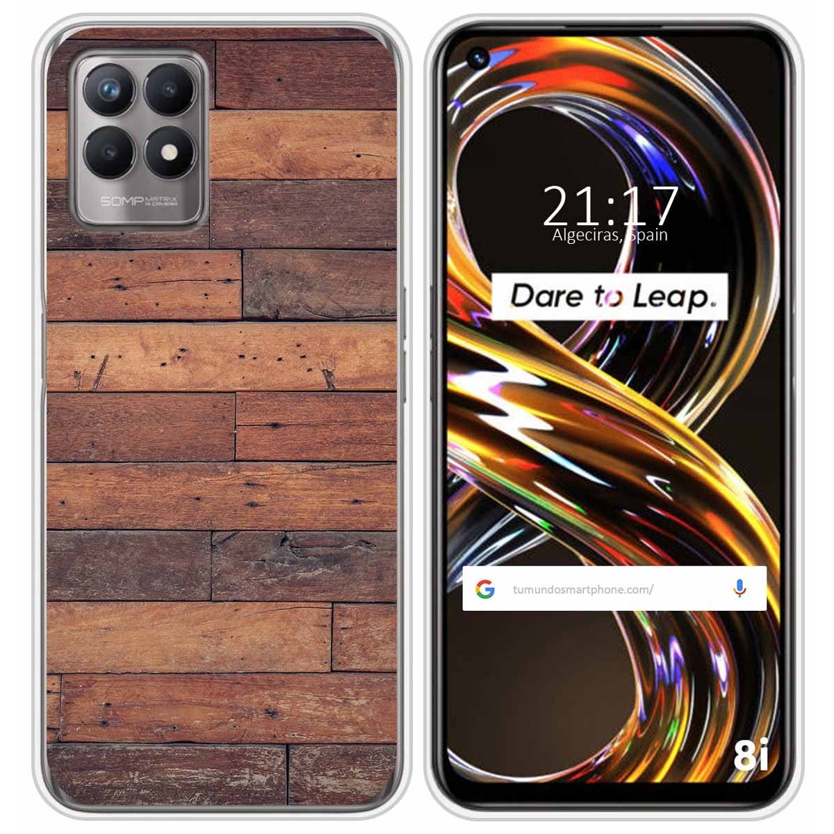 Funda Silicona para Realme 8i diseño Madera 03 Dibujos