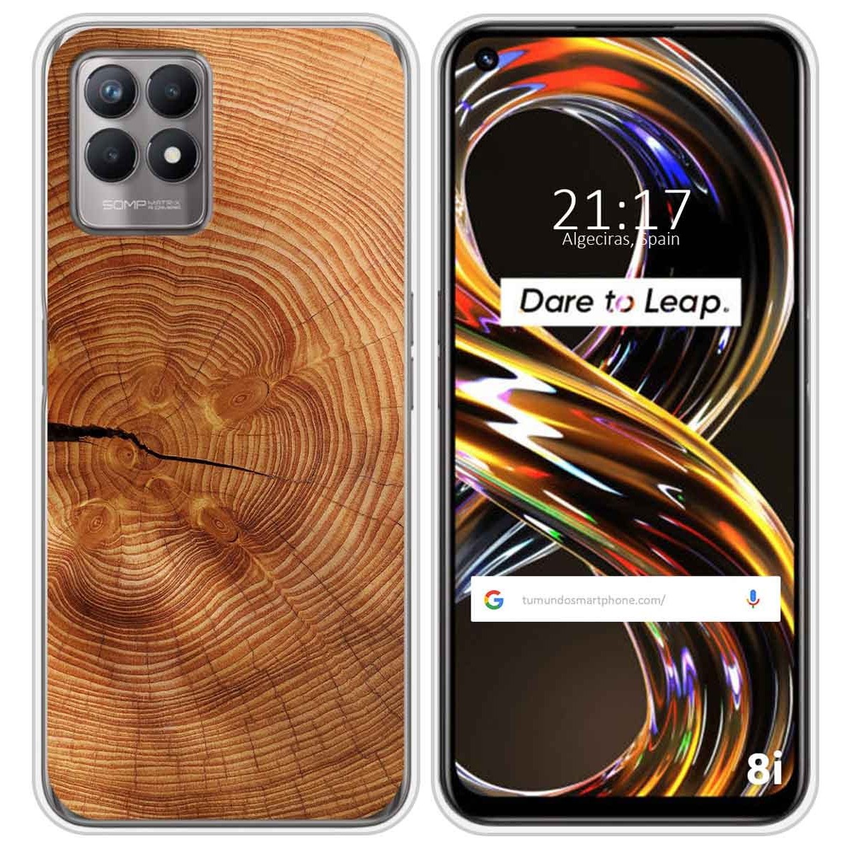 Funda Silicona para Realme 8i diseño Madera 04 Dibujos
