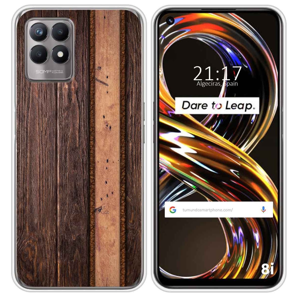 Funda Silicona para Realme 8i diseño Madera 05 Dibujos
