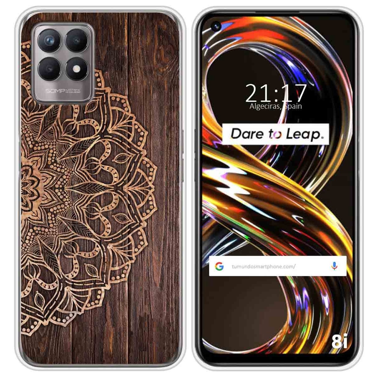 Funda Silicona para Realme 8i diseño Madera 06 Dibujos