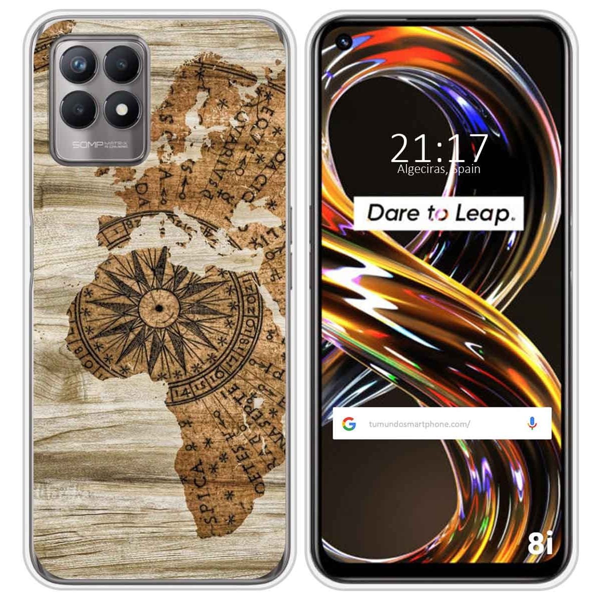 Funda Silicona para Realme 8i diseño Madera 07 Dibujos
