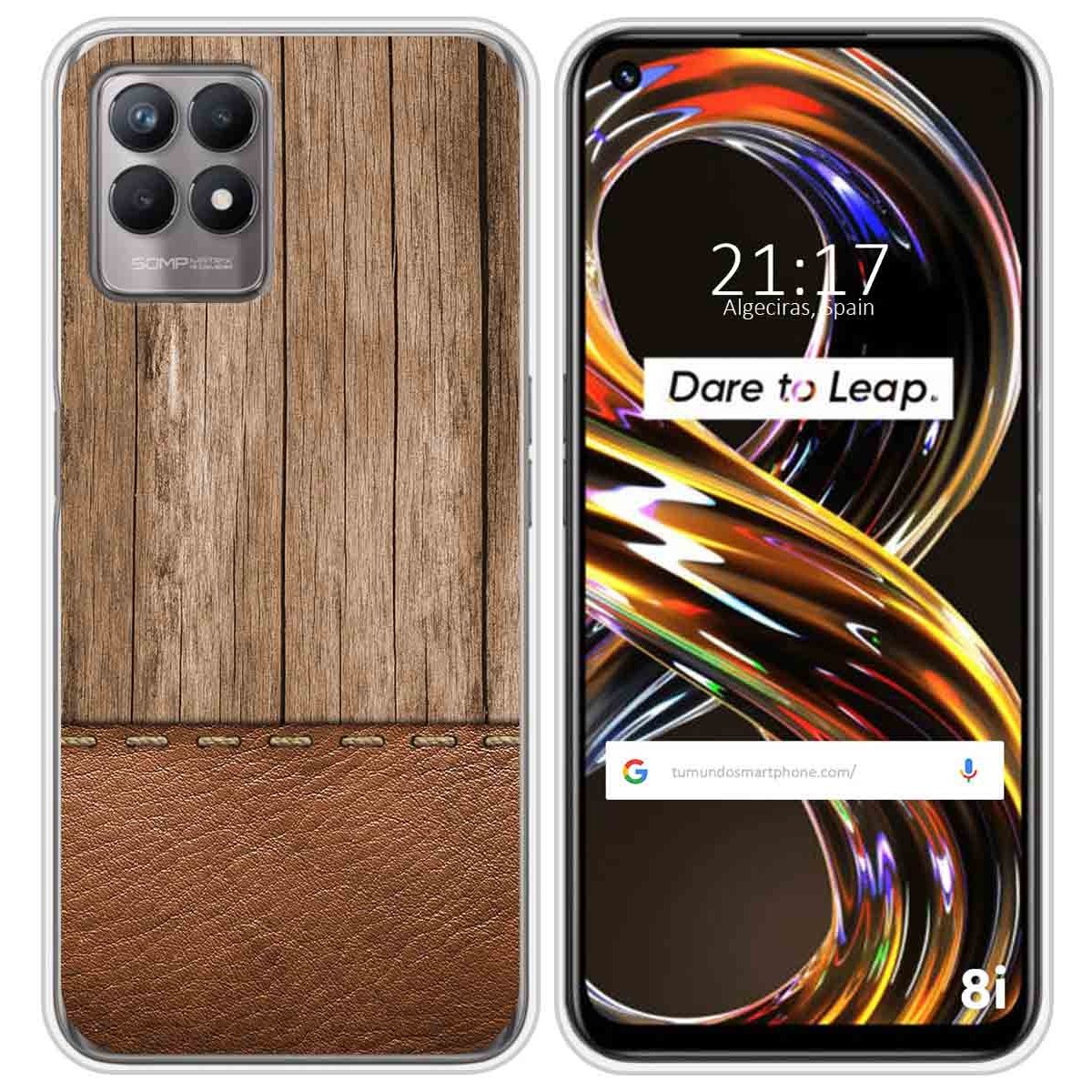 Funda Silicona para Realme 8i diseño Madera 09 Dibujos