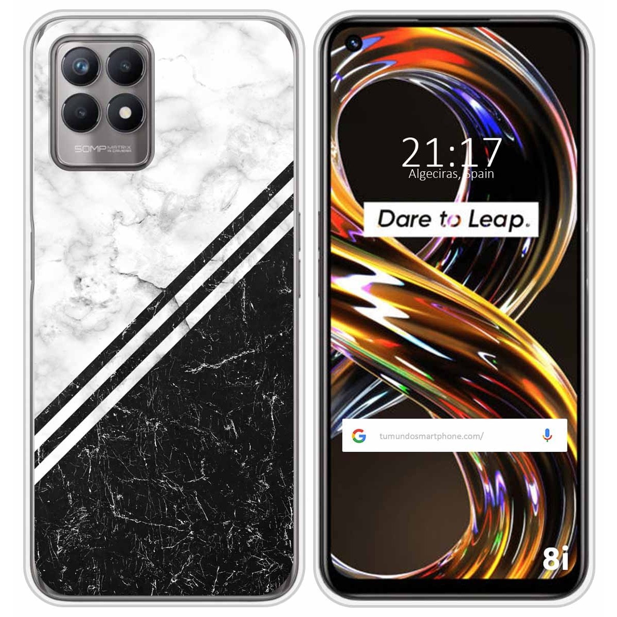 Funda Silicona para Realme 8i diseño Mármol 01 Dibujos