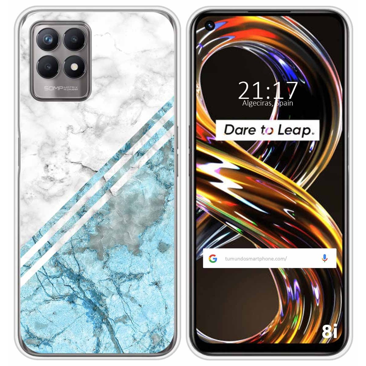 Funda Silicona para Realme 8i diseño Mármol 02 Dibujos