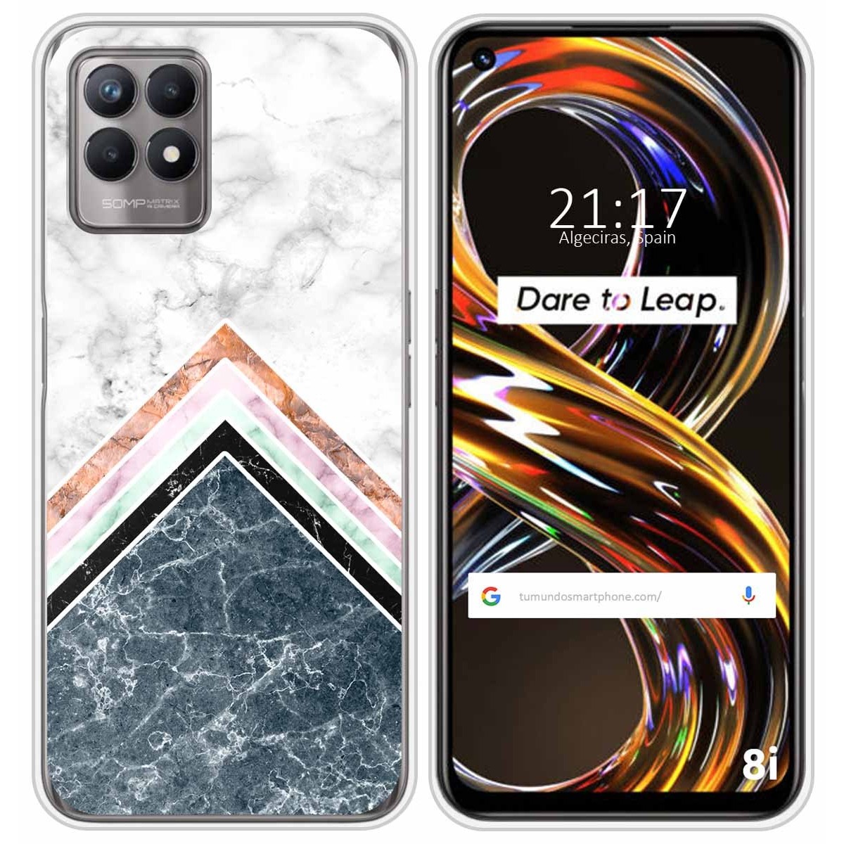 Funda Silicona para Realme 8i diseño Mármol 05 Dibujos