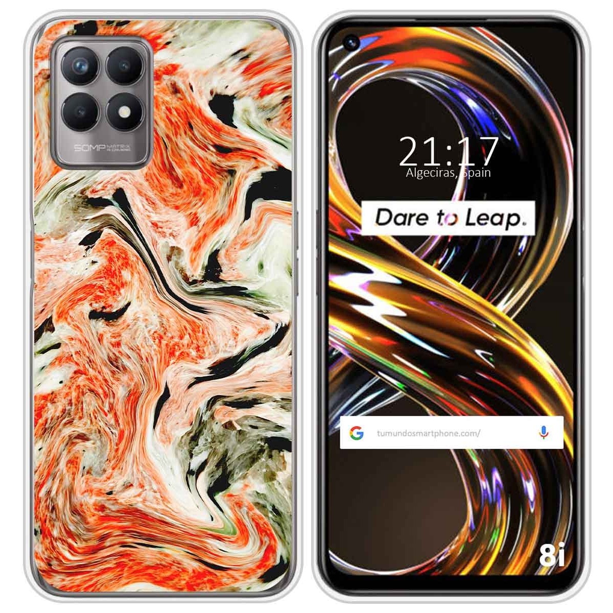 Funda Silicona para Realme 8i diseño Mármol 12 Dibujos