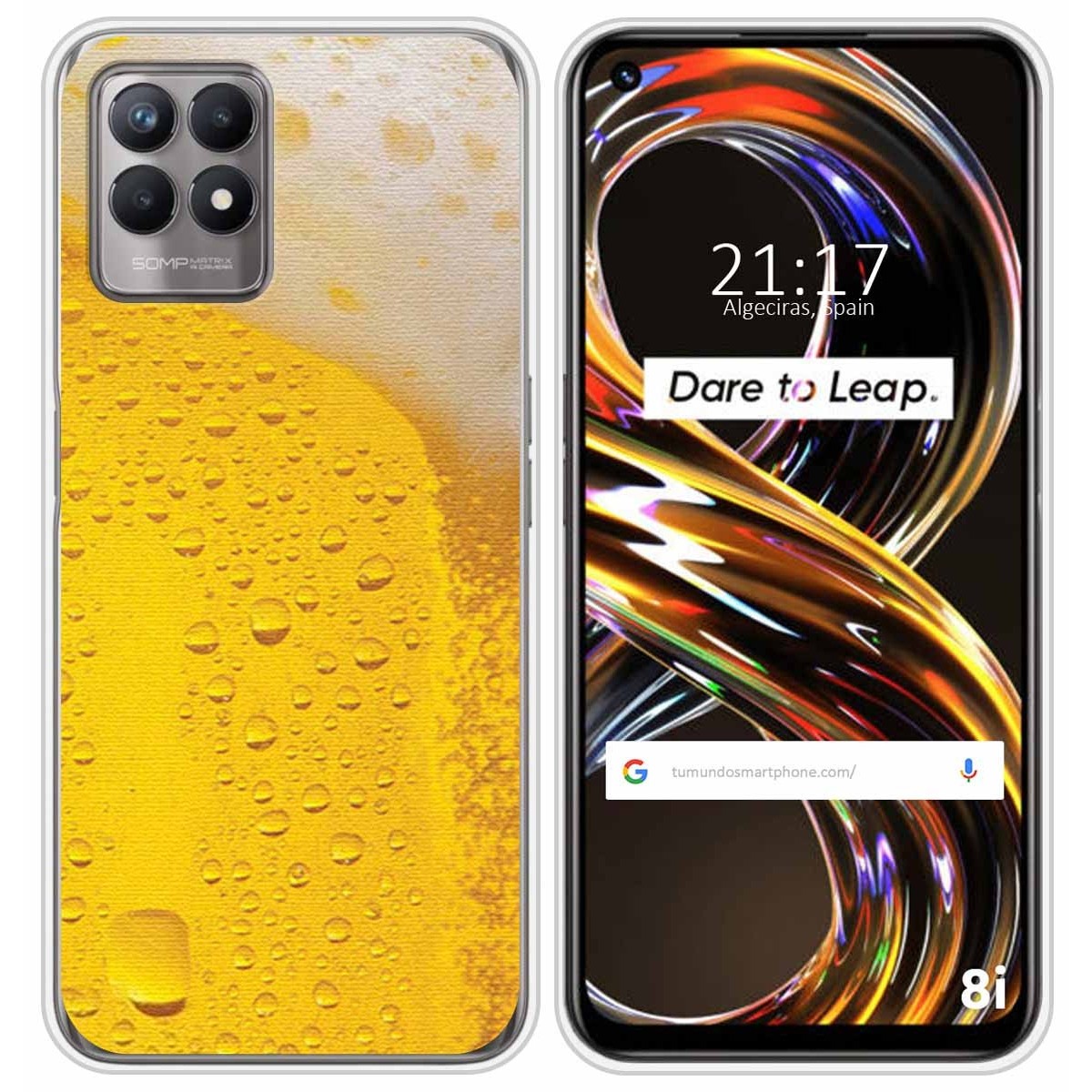 Funda Silicona para Realme 8i diseño Cerveza Dibujos