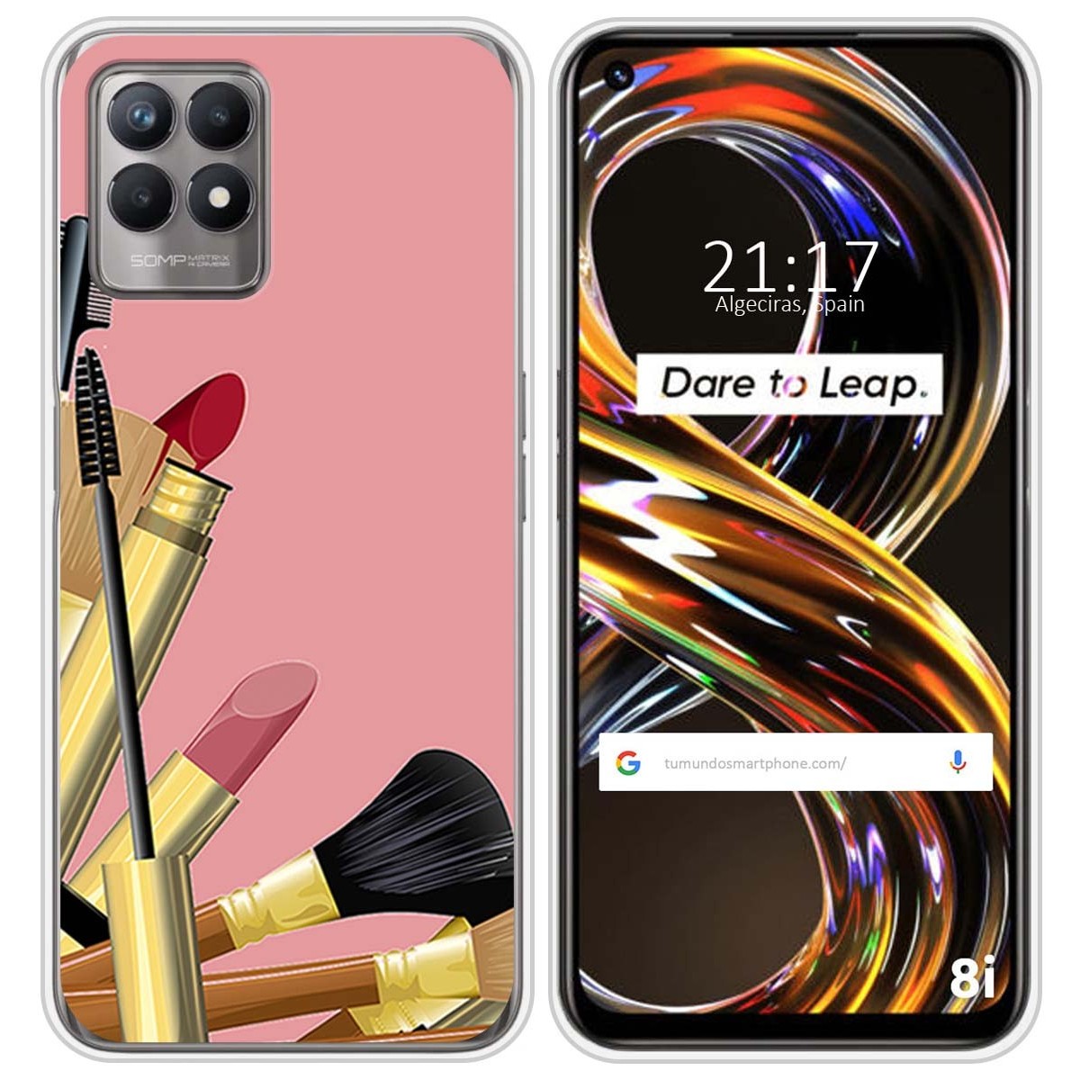 Funda Silicona para Realme 8i diseño Brochas Dibujos