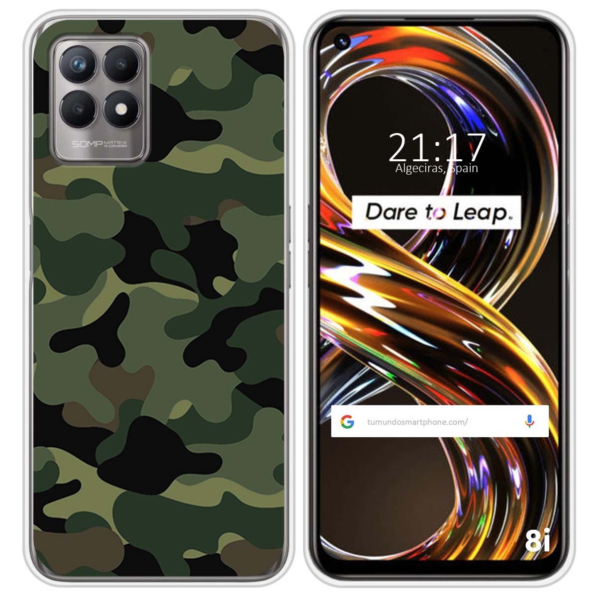 Funda Silicona para Realme 8i diseño Camuflaje Dibujos