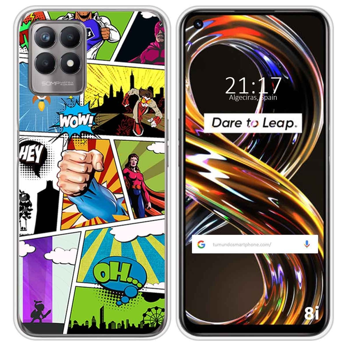 Funda Silicona para Realme 8i diseño Comic Dibujos
