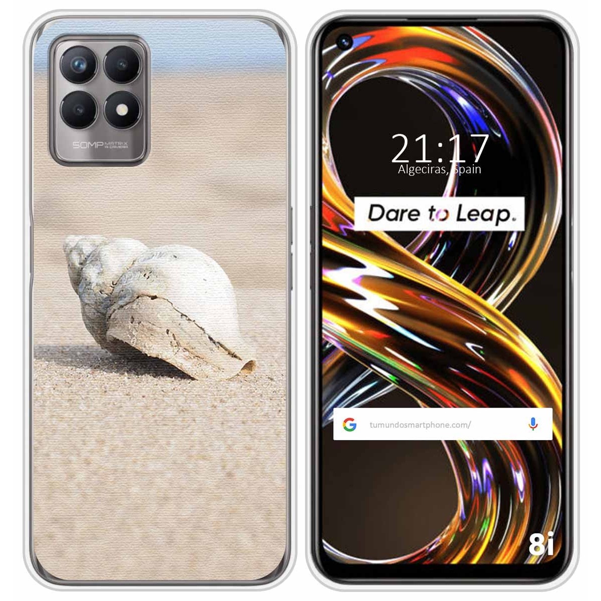 Funda Silicona para Realme 8i diseño Concha Dibujos