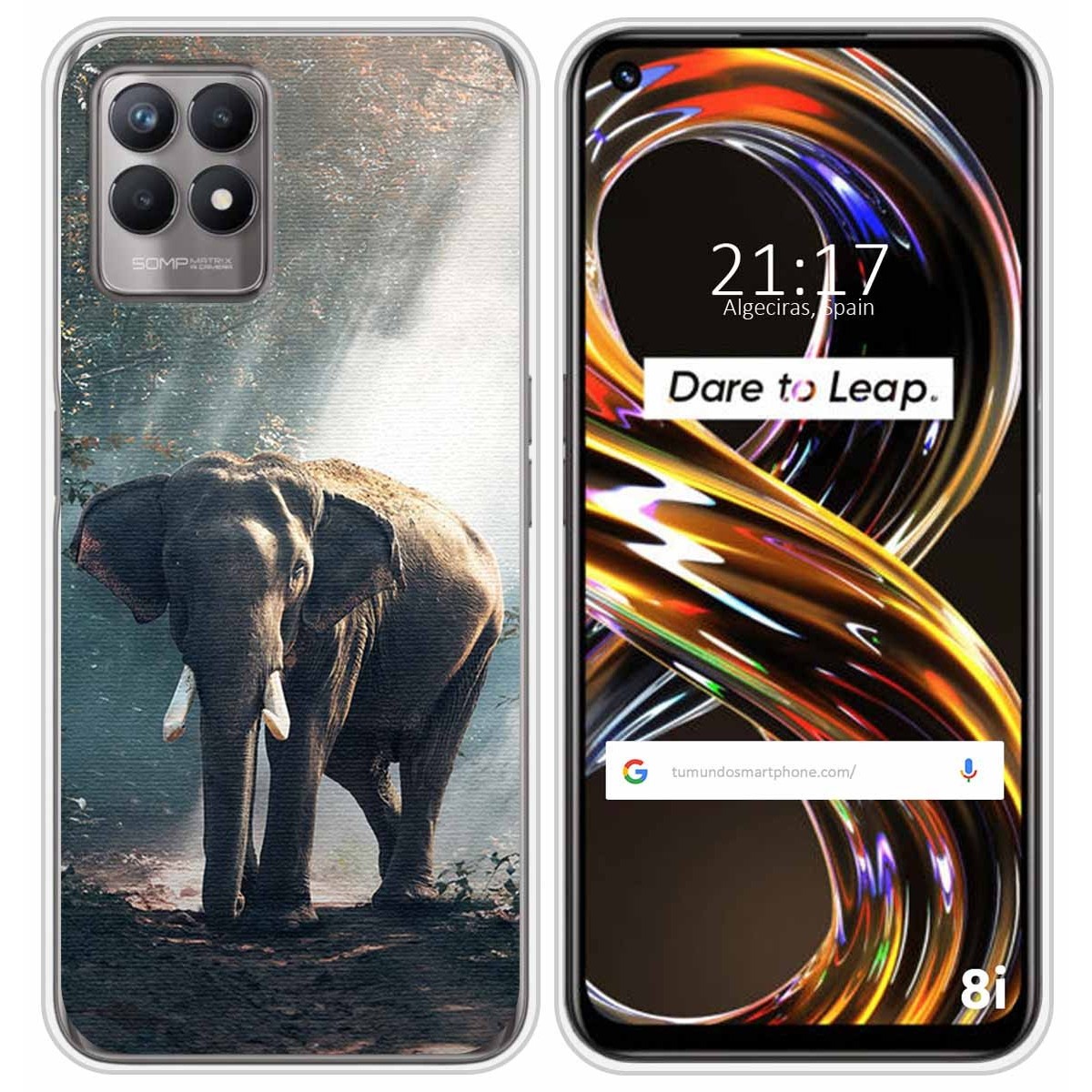 Funda Silicona para Realme 8i diseño Elefante Dibujos