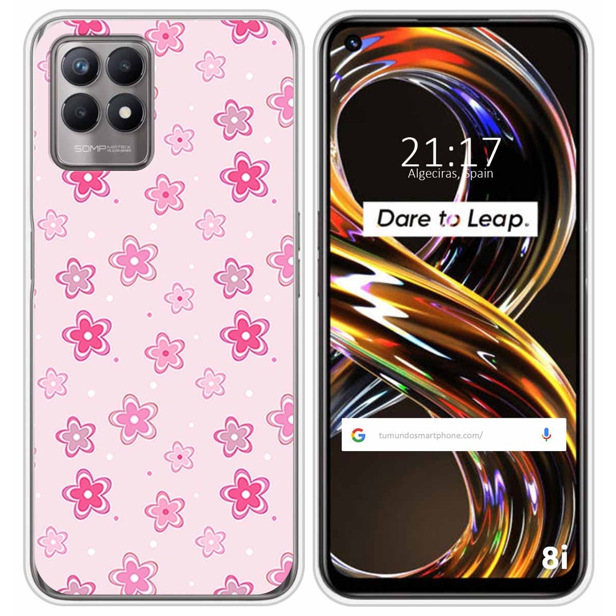 Funda Silicona para Realme 8i diseño Flores Dibujos