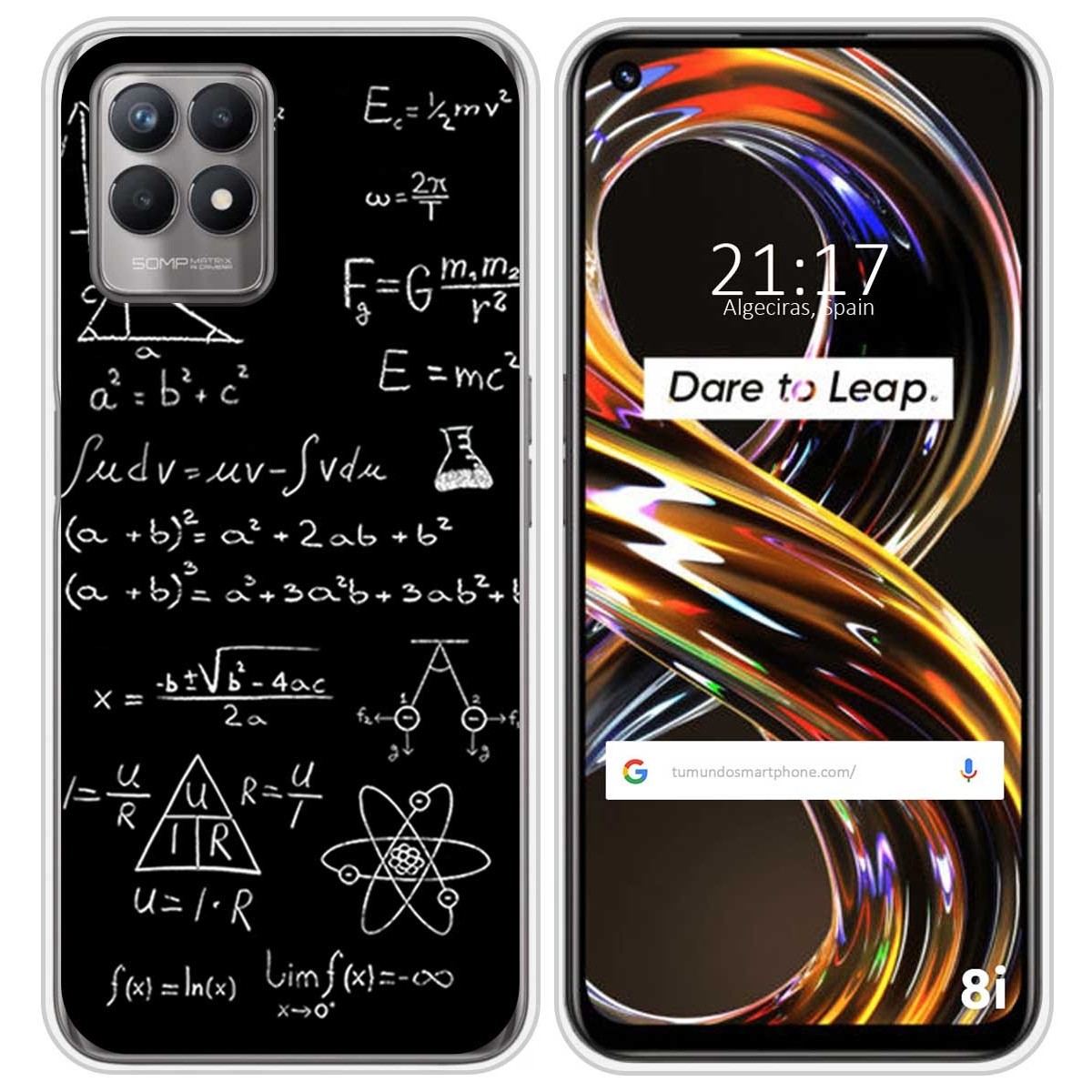 Funda Silicona para Realme 8i diseño Formulas Dibujos