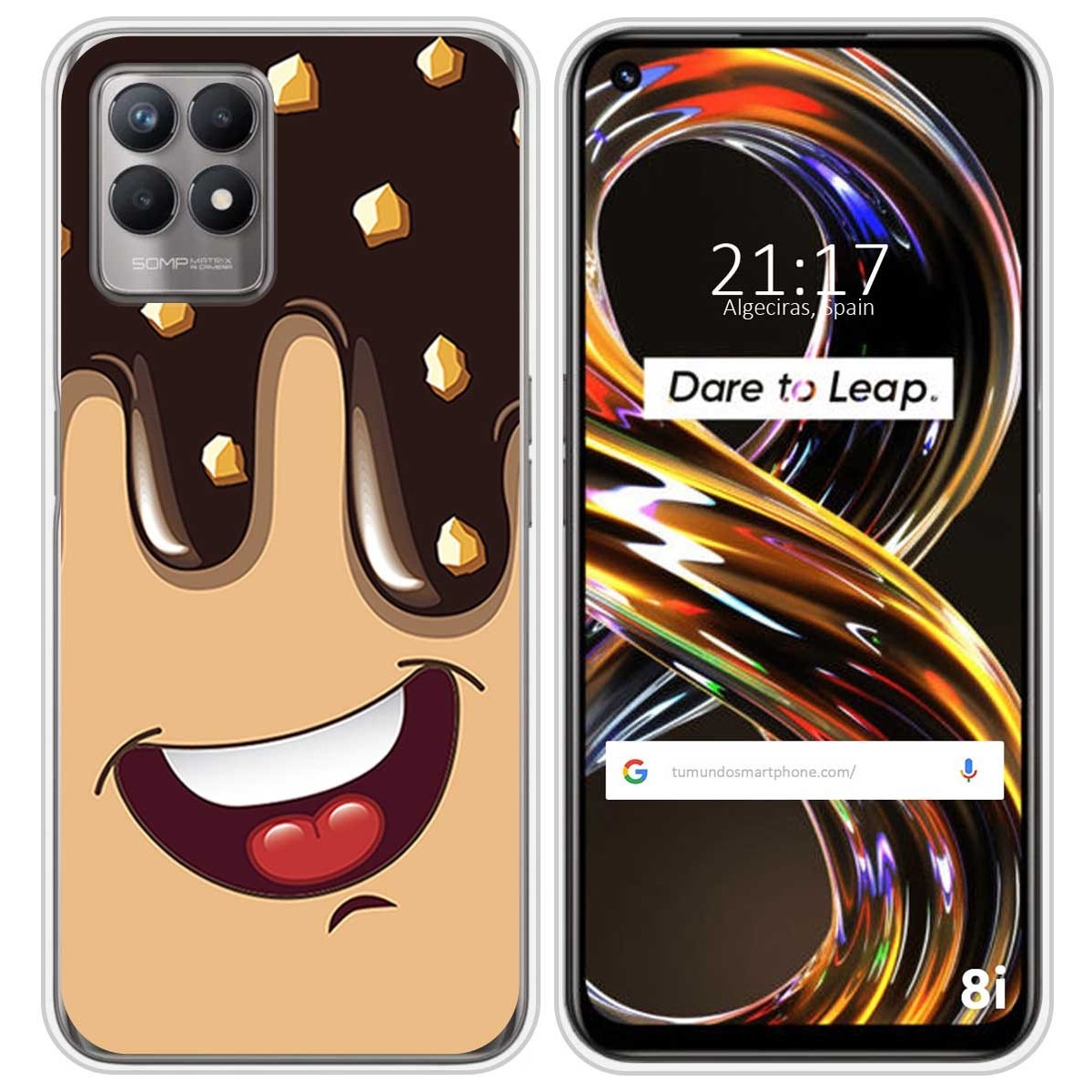 Funda Silicona para Realme 8i diseño Helado Chocolate Dibujos